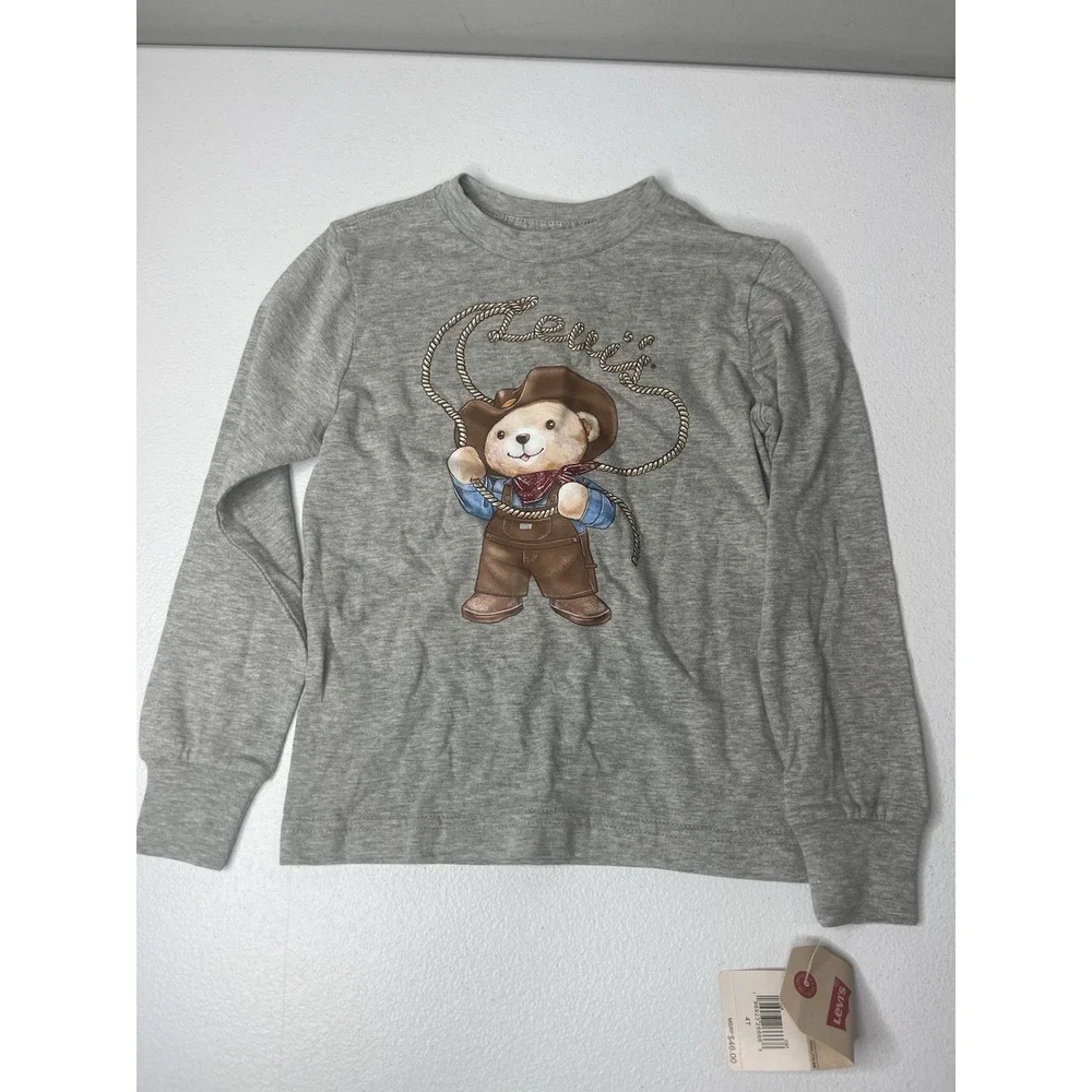 Levi's‎ Toddler Boy Clothing Lot Cowboy Bear Tshirt Shortalls Sz 4t